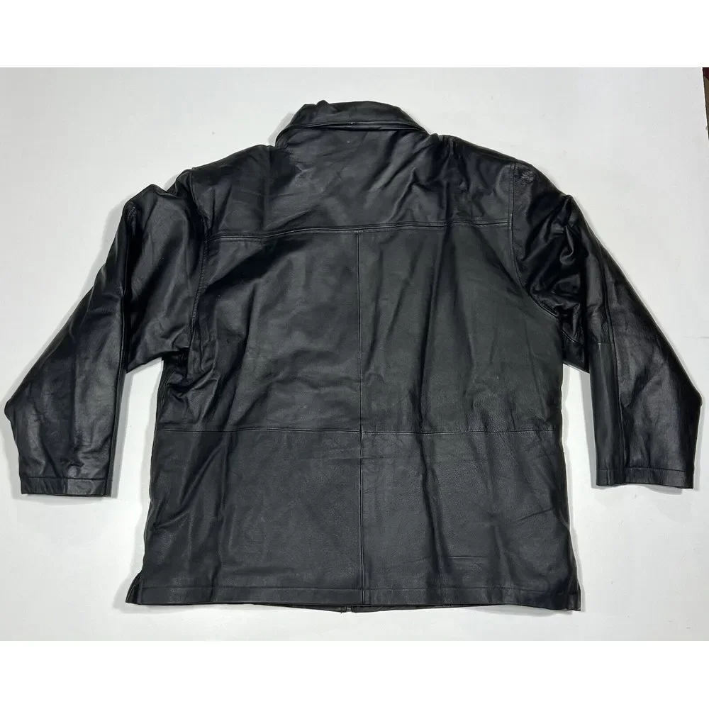 Haband Black‎ Genuine Leather Mens Jacket Size XL
